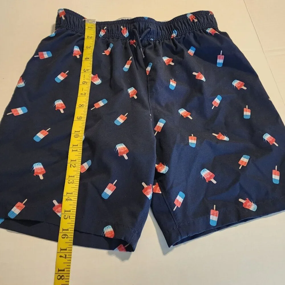 Abercrombie Kids Navy Ice Pop Print Swim Shorts Size 13/14 Back Pocket